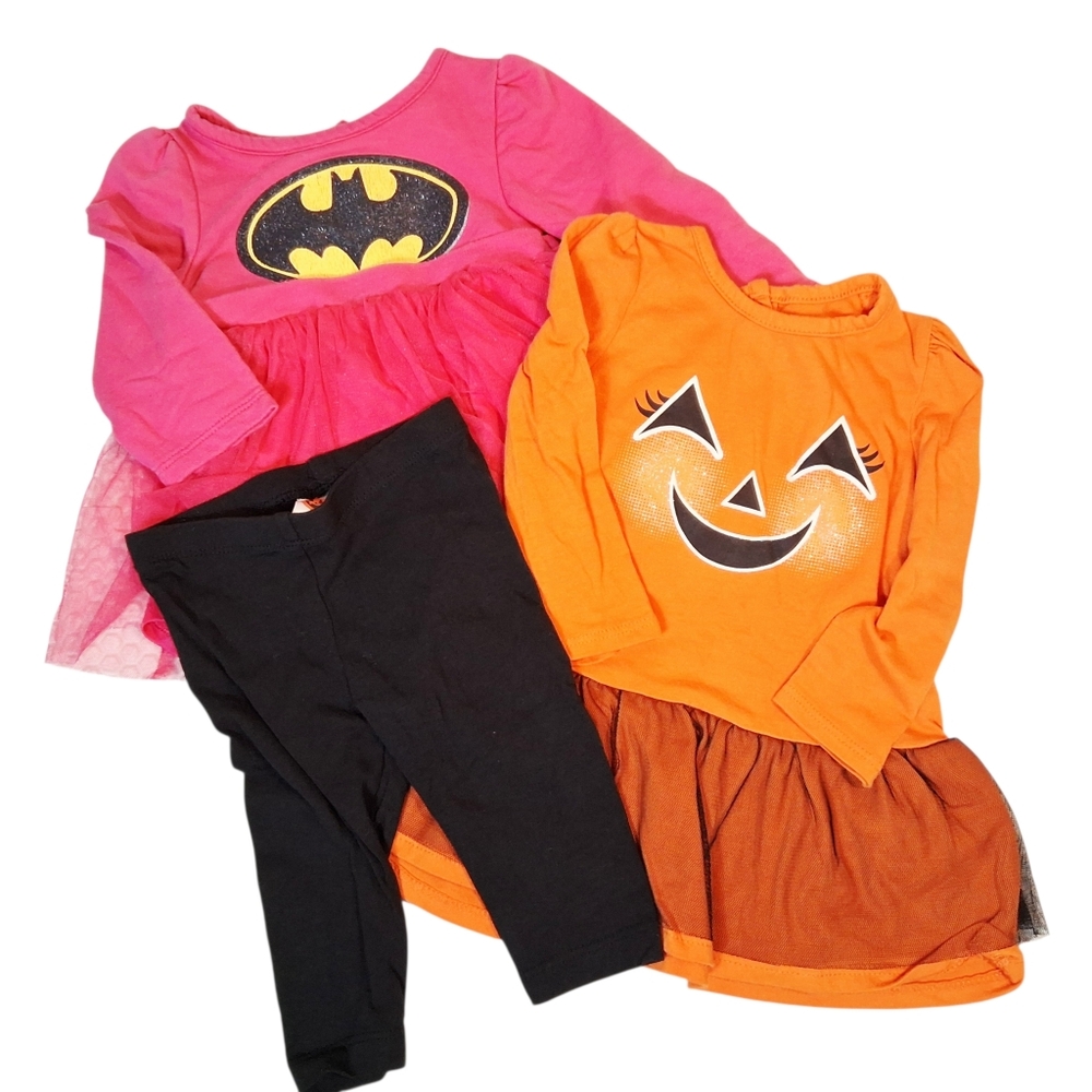 DC Batman & Halloween | Bundle Outfit Set | Baby Girl 6-9M